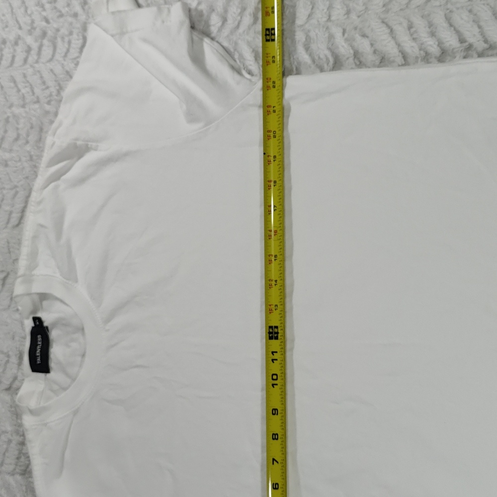 493. Talentless Drop Shoulder Tee | Color: White - Picture 3 of 12
